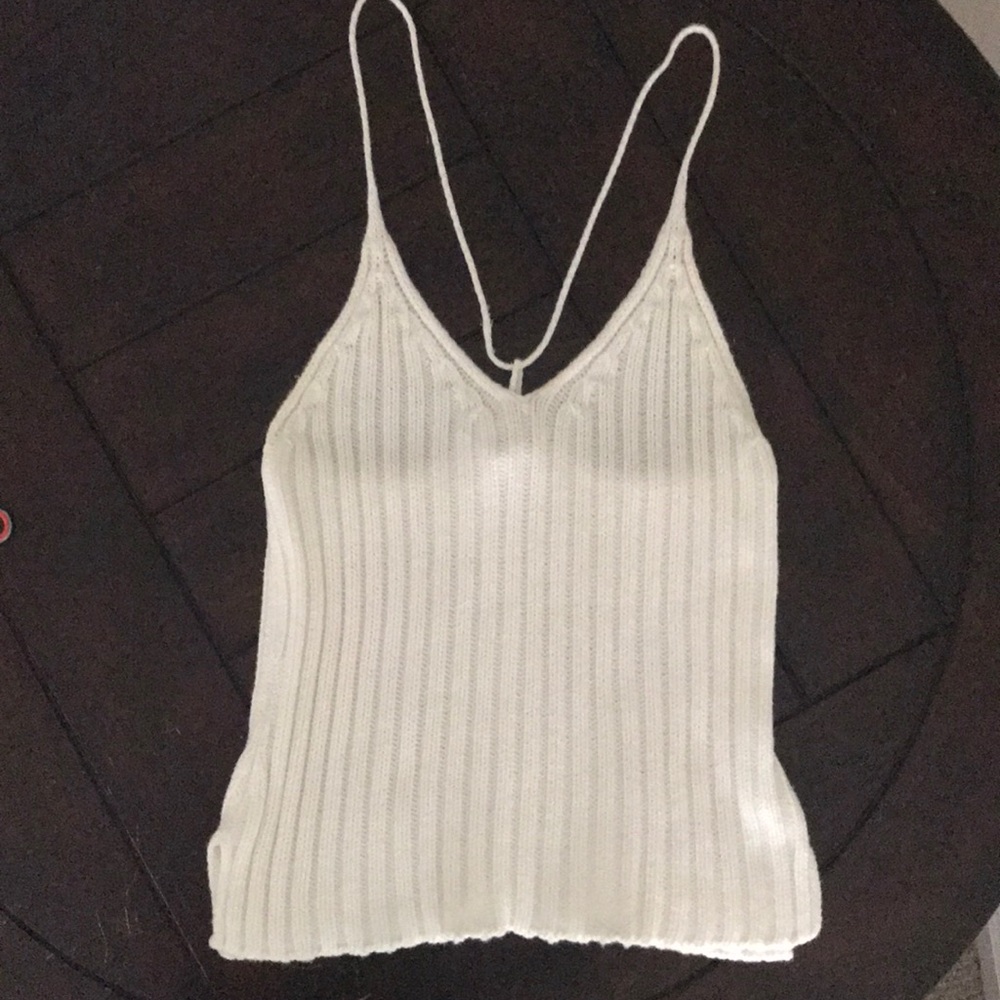 J. Crew white knit top
